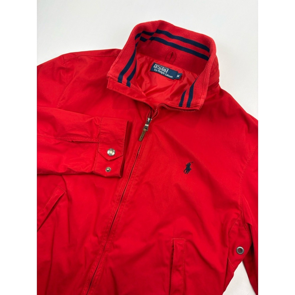 Polo Ralph Lauren Red Full Zip Jacket Windbreaker Nylon Mesh Lined Pony Men's M.